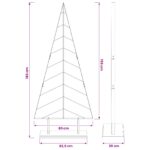 vidaXL Kovový vianočný stromček so stojanom KUOPIO 180 cm Oceľ Biela – Obrázok 7