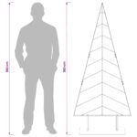 vidaXL Kovový vianočný stromček so stojanom KUOPIO 180 cm Oceľ Biela – Obrázok 8