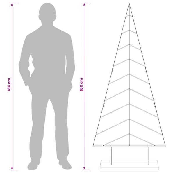 vidaXL Kovový vianočný stromček so stojanom KUOPIO 180 cm Oceľ Biela – Obrázok 8