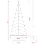 vidaXL Kovový vianočný stromček so stojanom KUOPIO 210 cm Oceľ Biela – Obrázok 7