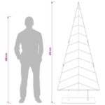 vidaXL Kovový vianočný stromček so stojanom KUOPIO 210 cm Oceľ Biela – Obrázok 8
