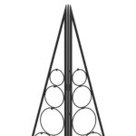 vidaXL Kovový vianočný stromček KUOPIO 140 cm Oceľ Čierna – Obrázok 5
