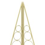vidaXL Kovový vianočný stromček KUOPIO 140 cm Oceľ Zlatá – Obrázok 5