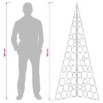vidaXL Kovový vianočný stromček KUOPIO 180 cm Oceľ Biela – Obrázok 8