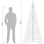 vidaXL Kovový vianočný stromček KUOPIO 210 cm Oceľ Biela – Obrázok 8