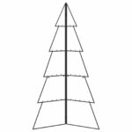 vidaXL Kovový vianočný stromček KUOPIO 140 cm Oceľ Čierna – Obrázok 4