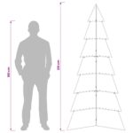 vidaXL Kovový vianočný stromček KUOPIO 210 cm Oceľ Čierna – Obrázok 7