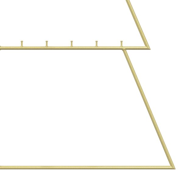 vidaXL Kovový vianočný stromček KUOPIO 100 cm Oceľ Zlatá – Obrázok 6