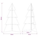 vidaXL Kovový vianočný stromček KUOPIO 100 cm Oceľ Biela – Obrázok 7