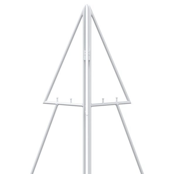 vidaXL Kovový vianočný stromček KUOPIO 140 cm Oceľ Biela – Obrázok 5