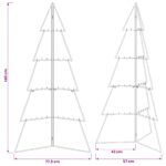 vidaXL Kovový vianočný stromček KUOPIO 140 cm Oceľ Biela – Obrázok 7