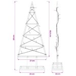 vidaXL Kovový vianočný stromček KUOPIO 60 cm Teplá biela – Obrázok 7