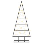 vidaXL Kovový vianočný stromček KUOPIO 90 cm Teplá biela – Obrázok 4
