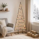 vidaXL Kovový vianočný stromček KUOPIO 125 cm Teplá biela