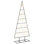 vidaXL Kovový vianočný stromček KUOPIO 125 cm Teplá biela – Obrázok 2