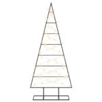vidaXL Kovový vianočný stromček KUOPIO 125 cm Teplá biela – Obrázok 4