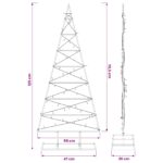 vidaXL Kovový vianočný stromček KUOPIO 125 cm Teplá biela – Obrázok 7