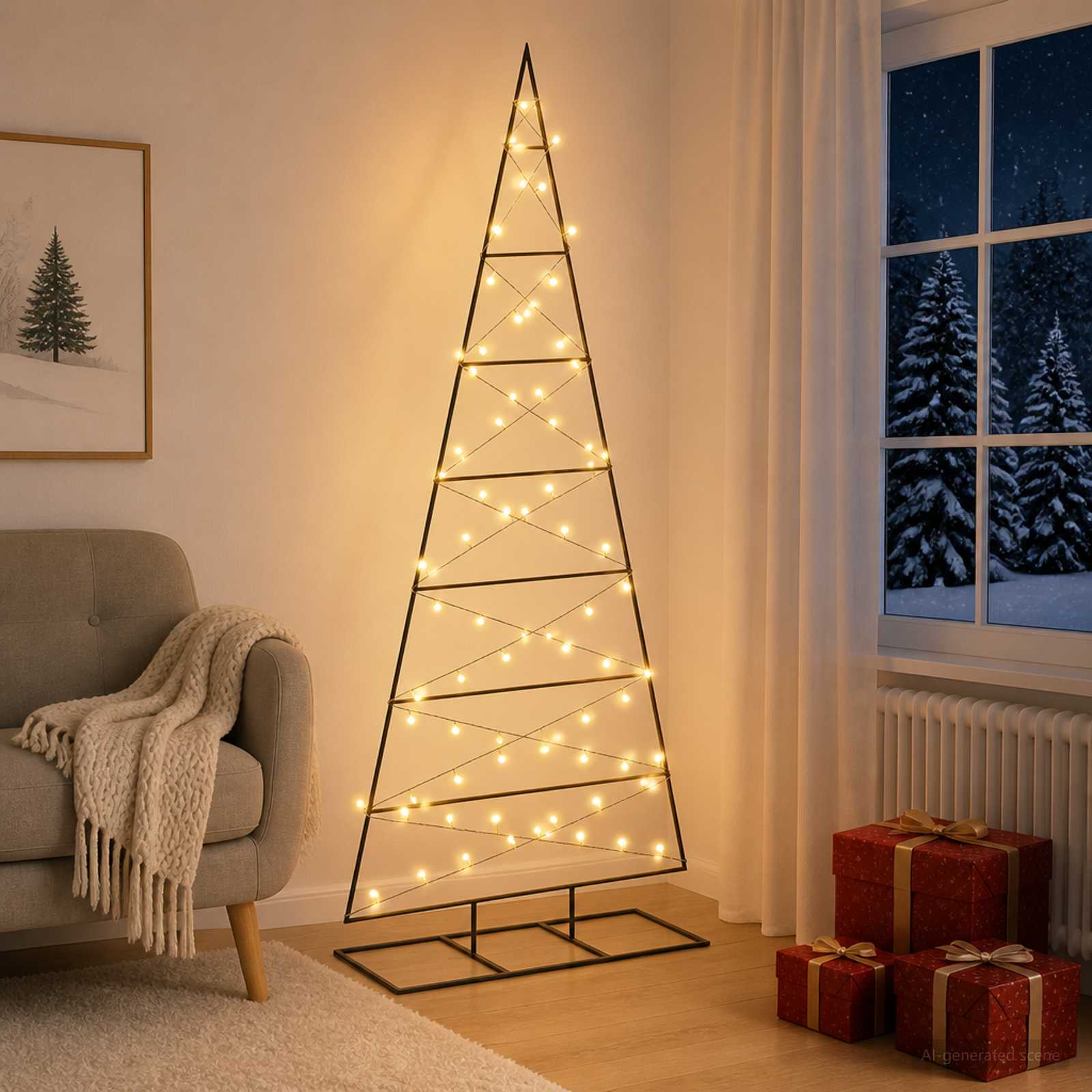 42054050_1.jpg vidaXL Kovový vianočný stromček KUOPIO 180 cm Teplá biela – Obrázok 1