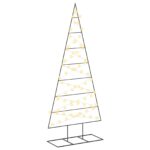 vidaXL Kovový vianočný stromček KUOPIO 180 cm Teplá biela – Obrázok 2