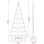 vidaXL Kovový vianočný stromček KUOPIO 210 cm Teplá biela – Obrázok 7