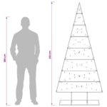 vidaXL Kovový vianočný stromček KUOPIO 210 cm Teplá biela – Obrázok 8