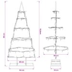 vidaXL Kovový vianočný stromček so stojanom KUOPIO 90 cm Teplá biela – Obrázok 7