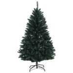 vidaXL Umelý Sklápací Vianočný Stromček 150 cm PVC Tmavozelená – Obrázok 3