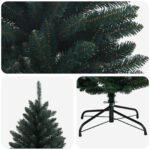vidaXL Umelý Sklápací Vianočný Stromček 150 cm PVC Tmavozelená – Obrázok 4