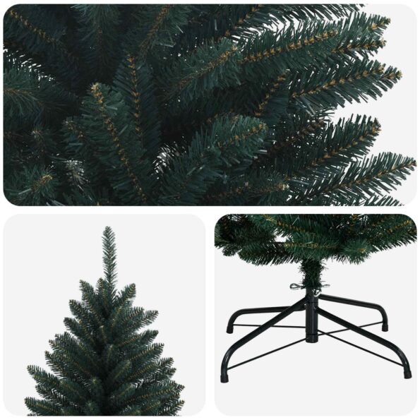 vidaXL Umelý Sklápací Vianočný Stromček 150 cm PVC Tmavozelená – Obrázok 4
