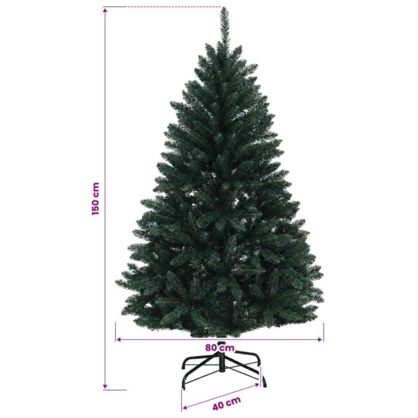 vidaXL Umelý Sklápací Vianočný Stromček 150 cm PVC Tmavozelená – Obrázok 7