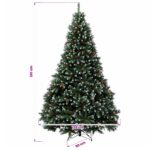 vidaXL Umelý Sklápací Vianočný Stromček 210 cm oceľ – Obrázok 7