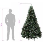 vidaXL Umelý Sklápací Vianočný Stromček 210 cm oceľ – Obrázok 8