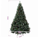 vidaXL Umelý kĺbový vianočný stromček 270 cm oceľ – Obrázok 7