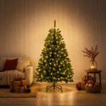 vidaXL Umelý Sklápací Vianočný Stromček 120 cm 150 LED Teplá biela