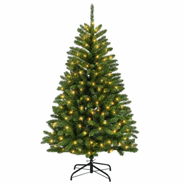 vidaXL Umelý Sklápací Vianočný Stromček 120 cm 150 LED Teplá biela – Obrázok 4