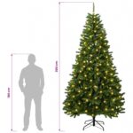 vidaXL Umelý Sklápací Vianočný Stromček 300 cm 1000 LED Teplá biela – Obrázok 12