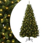 vidaXL Umelý Sklápací Vianočný Stromček 300 cm 1000 LED Teplá biela – Obrázok 2