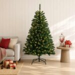 vidaXL Umelý Sklápací Vianočný Stromček 150 cm 150 LED Teplá biela