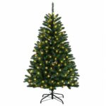 vidaXL Umelý Sklápací Vianočný Stromček 150 cm 150 LED Teplá biela – Obrázok 4