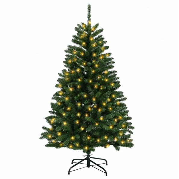 vidaXL Umelý Sklápací Vianočný Stromček 150 cm 150 LED Teplá biela – Obrázok 4