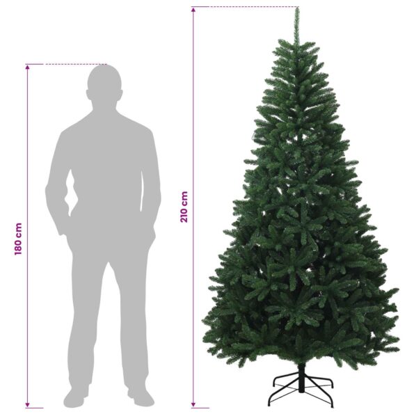 vidaXL Umelý Sklápací Vianočný Stromček 210 cm 400 LED Teplá biela – Obrázok 12