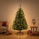 vidaXL Umelý Sklápací Vianočný Stromček 120 cm 150 LED Teplá biela