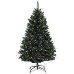 vidaXL Umelý Sklápací Vianočný Stromček 150 cm 150 LED Teplá biela – Obrázok 4