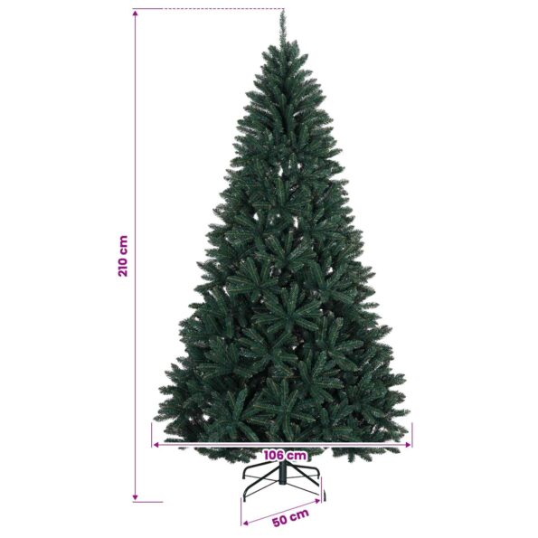 vidaXL Umelý Sklápací Vianočný Stromček 210 cm 400 LED Teplá biela – Obrázok 10