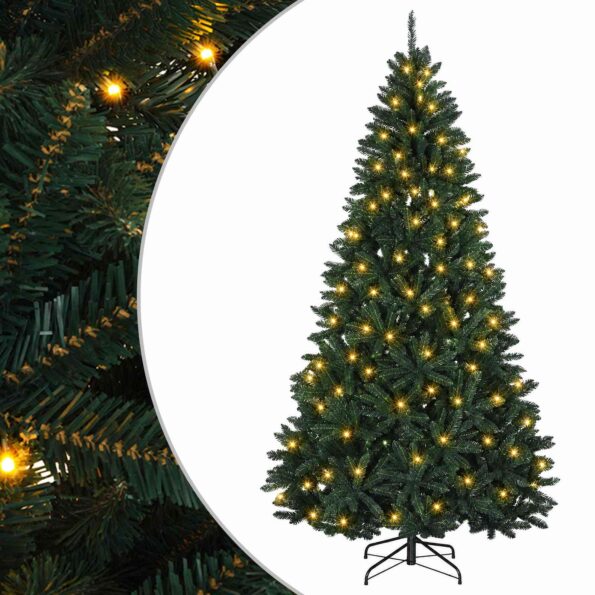 vidaXL Umelý Sklápací Vianočný Stromček 210 cm 400 LED Teplá biela – Obrázok 2