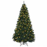vidaXL Umelý Sklápací Vianočný Stromček 210 cm 400 LED Teplá biela – Obrázok 4