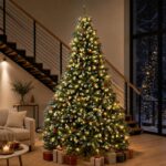 vidaXL Umelý Sklápací Vianočný Stromček 300 cm 1000 LED Teplá biela