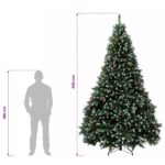 vidaXL Umelý Sklápací Vianočný Stromček 300 cm 1000 LED Teplá biela – Obrázok 12