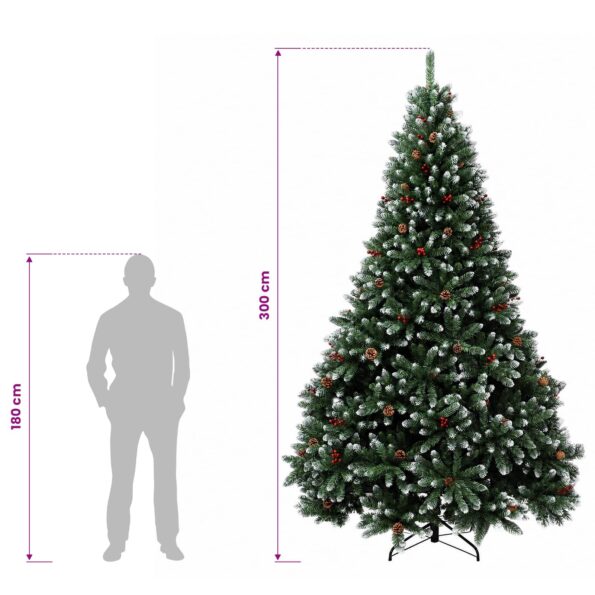 vidaXL Umelý Sklápací Vianočný Stromček 300 cm 1000 LED Teplá biela – Obrázok 12
