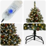 vidaXL Umelý Sklápací Vianočný Stromček 300 cm 1000 LED Teplá biela – Obrázok 7